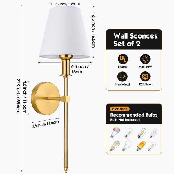 Battery Operated Wall Sconce Set of 2